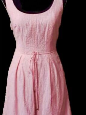 Pappagallo Soft Pink Sleeveless Tie-Waist Dress